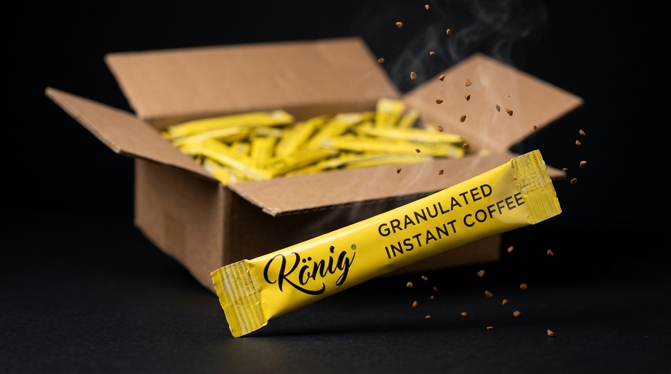 Granulated instant coffee König Granulated Instant Coffee Sachets Box of 200 - Image 1